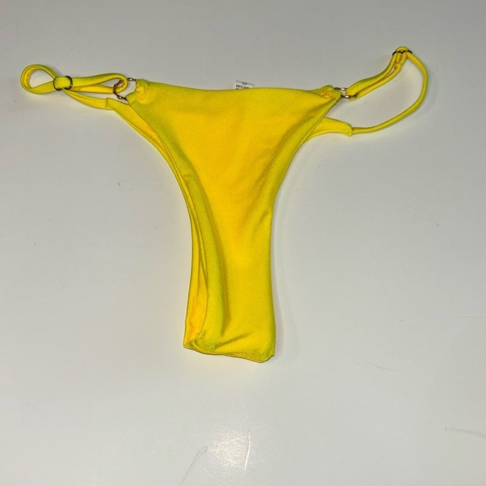 Thong Bikini Bottoms Yellow Size S NWOT